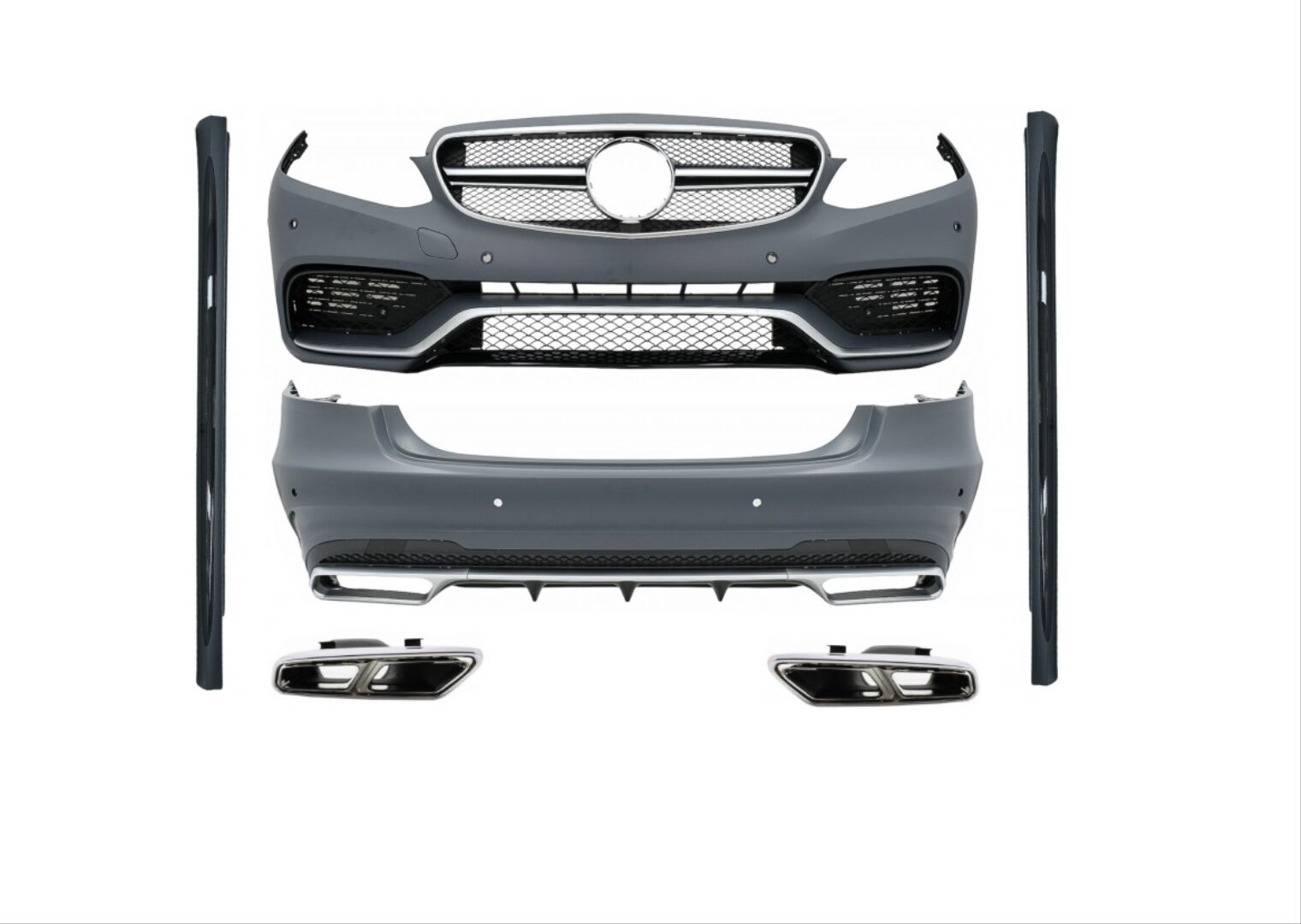 W212 IÇIN UYUMLU E63 BODY KIT (2013-2015) (ÖN TAMPON-DIFÜZÖR-EGZOZ-MARSPIYEL)