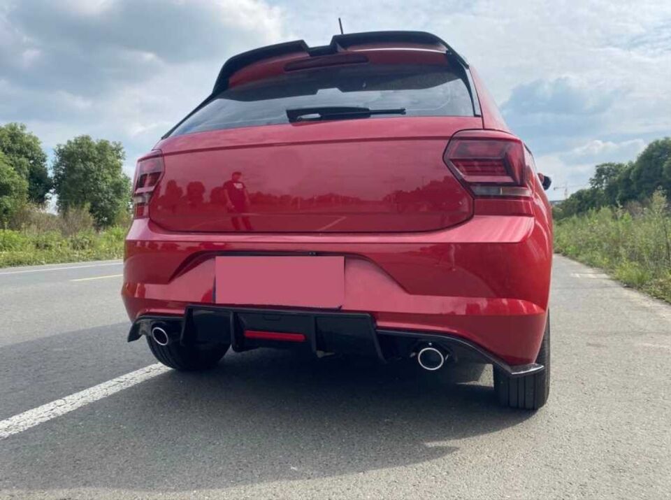 POLO 2018+ IÇIN UYUMLU  MK6 ÇIFT EGZOZ DIFUZOR (PIANO BLACK)