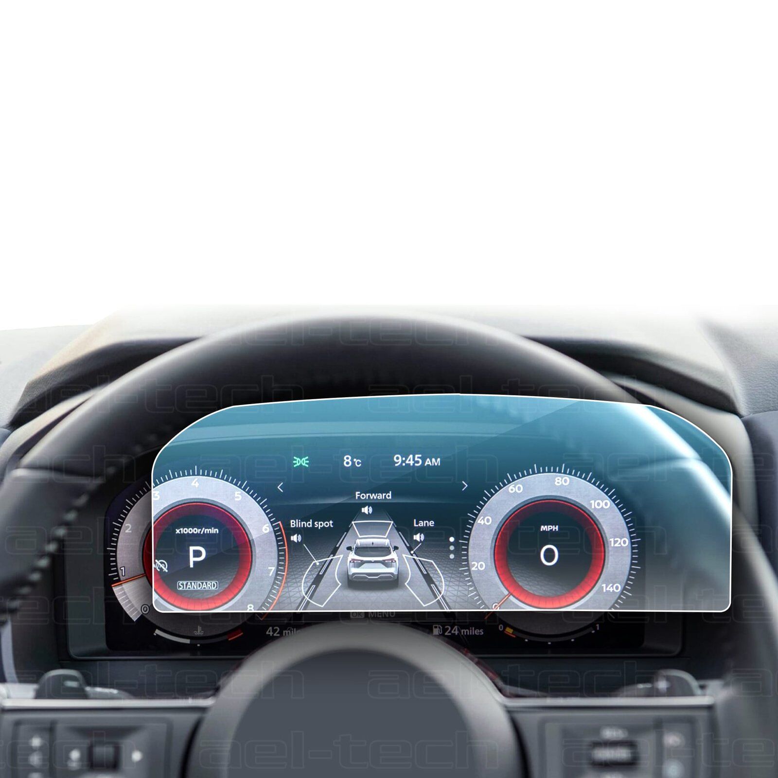 Nissan Qashqai 2024-2025 Uyumlu 12.3 İnç Dijital Gösterge 9H Nano Ekran Koruyucu