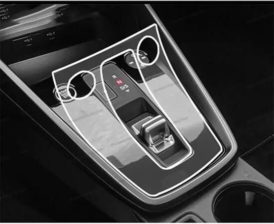 Audi A3 Piano Black 2021-2023 Vites Etrafı Konsol Tpu Koruyucu