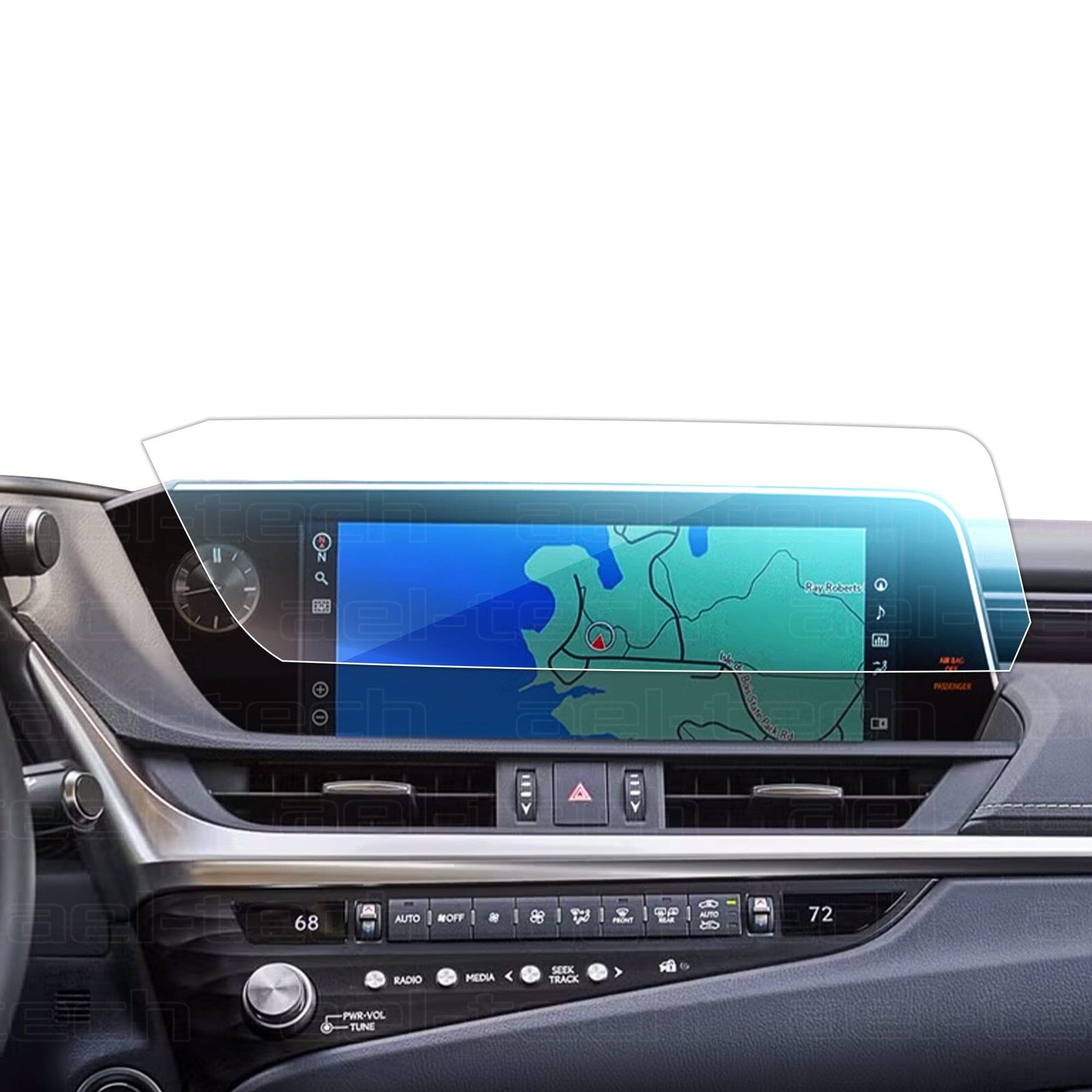 Lexus ES 300H 2018-2021 Uyumlu 12.3 İnç Navigasyon 9H Nano Ekran Koruyucu