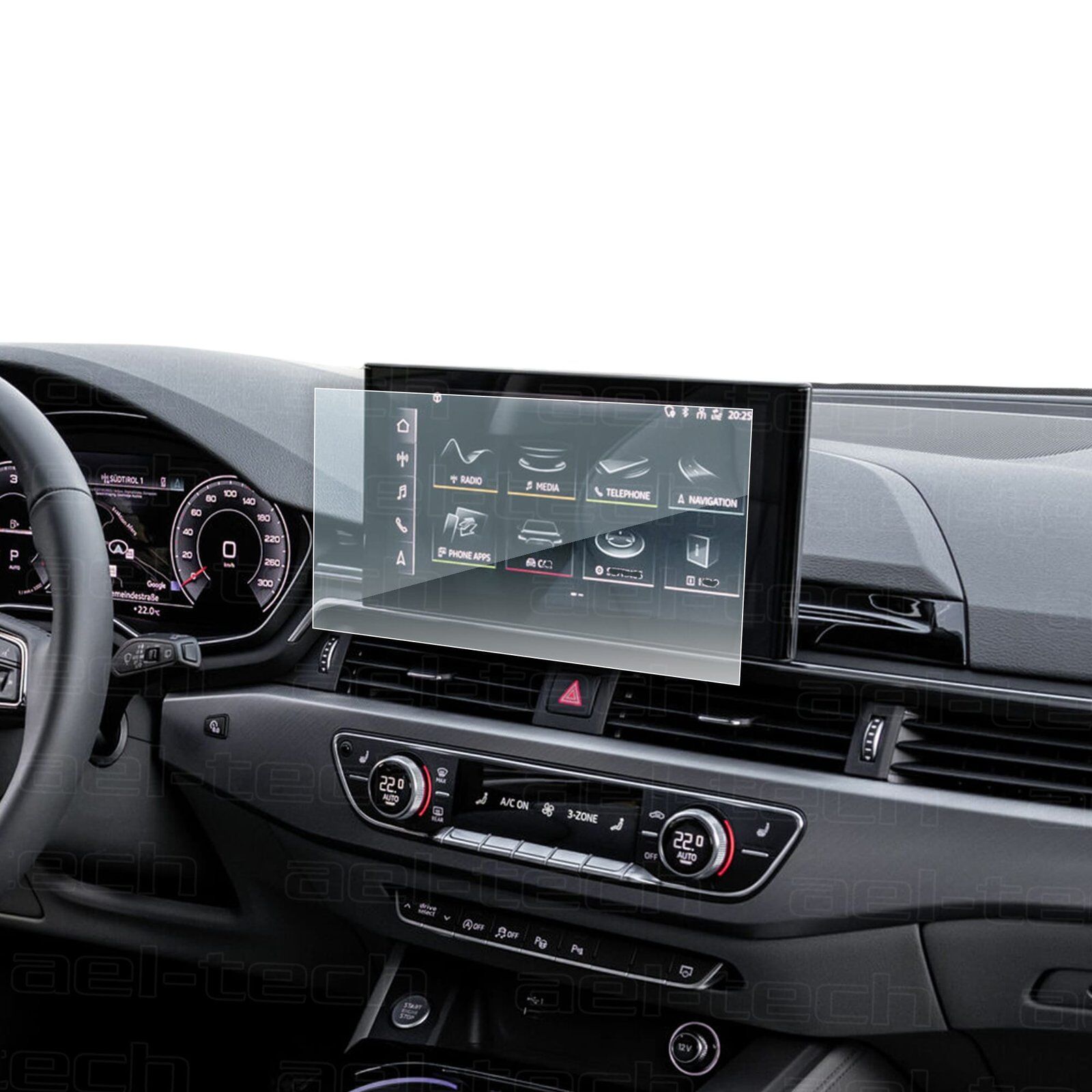 Audi A4 2019-2024 Uyumlu 10.1 İnç Navigasyon 9H Nano Ekran Koruyucu