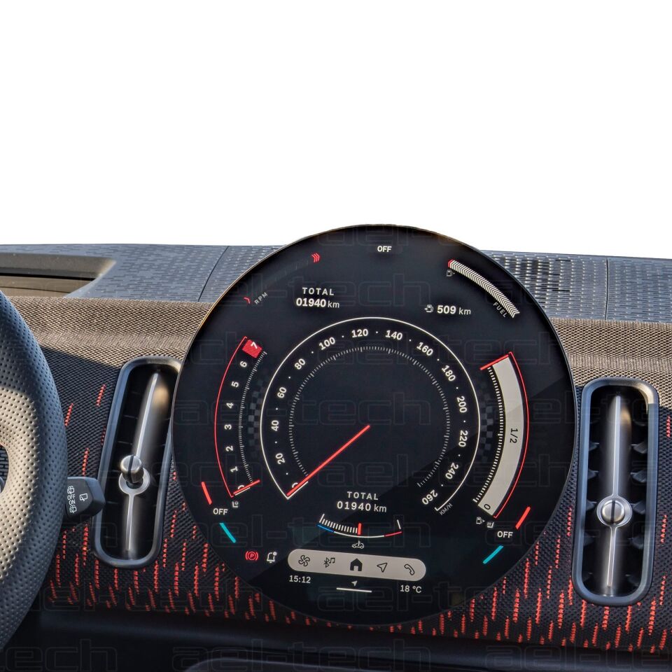 Mini Cooper/Countryman 2024-2025 Uyumlu Navigasyon Ve Bilgi Ekranı 9H Nano Ekran Koruyucu