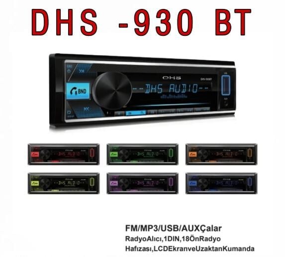 DHS-930BT Bluetooth'lu Digital Medya Çalar Ve Radyo Oto Teyp