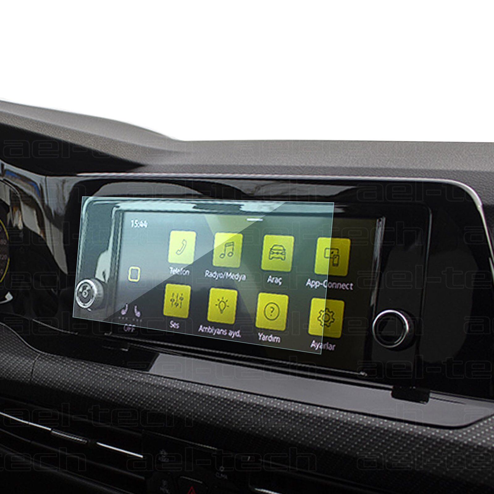 Volkswagen Golf 2021-2023 Uyumlu 8 İnç Navigasyon 9H Nano Ekran Koruyucu