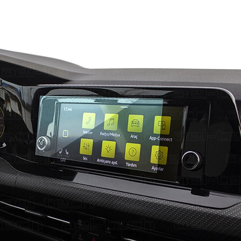 Volkswagen Golf 2021-2023 Uyumlu 8 İnç Navigasyon 9H Nano Ekran Koruyucu