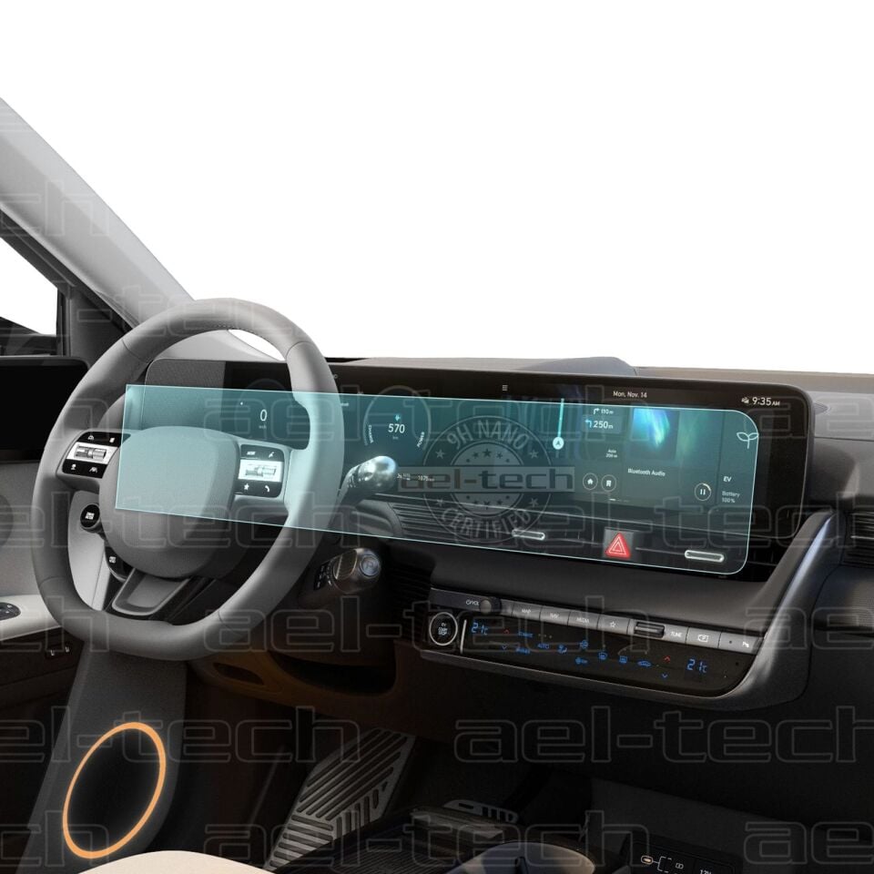 Hyundai Ioniq 5 2021-2025 Uyumlu 12.3 İnç Dijital Gösterge Ve Navigasyon 9H Nano Ekran Koruyucu