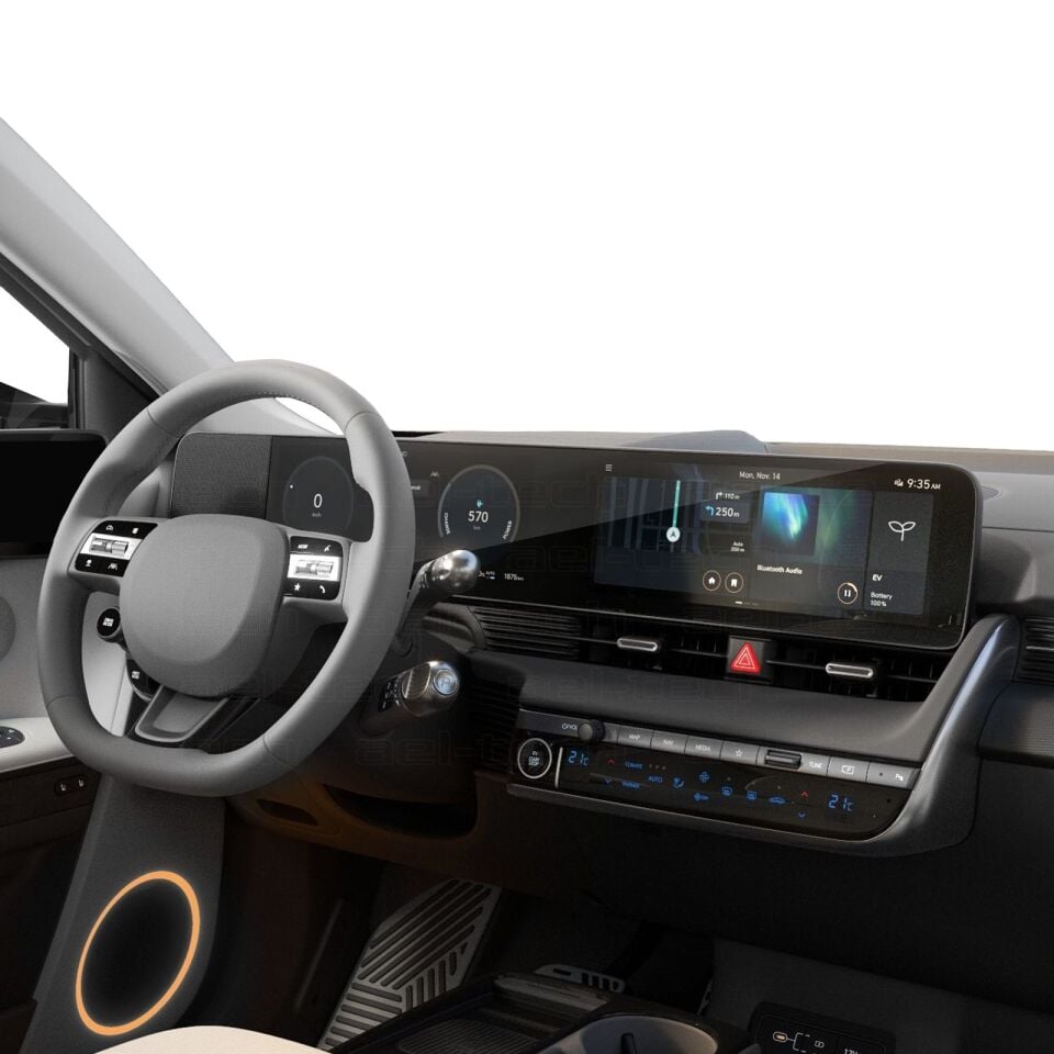 Hyundai Ioniq 5 2021-2025 Uyumlu 12.3 İnç Dijital Gösterge Ve Navigasyon 9H Nano Ekran Koruyucu