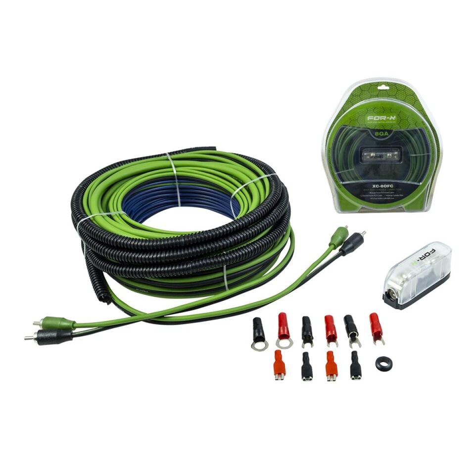 For-X XC-8 OFC 8GA Oto Amfi Bağlantı Kiti