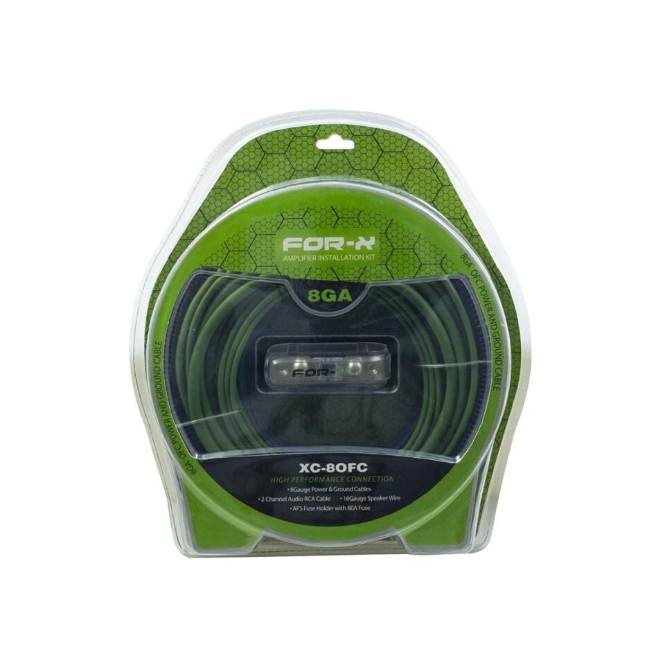 For-X XC-8 OFC 8GA Oto Amfi Bağlantı Kiti