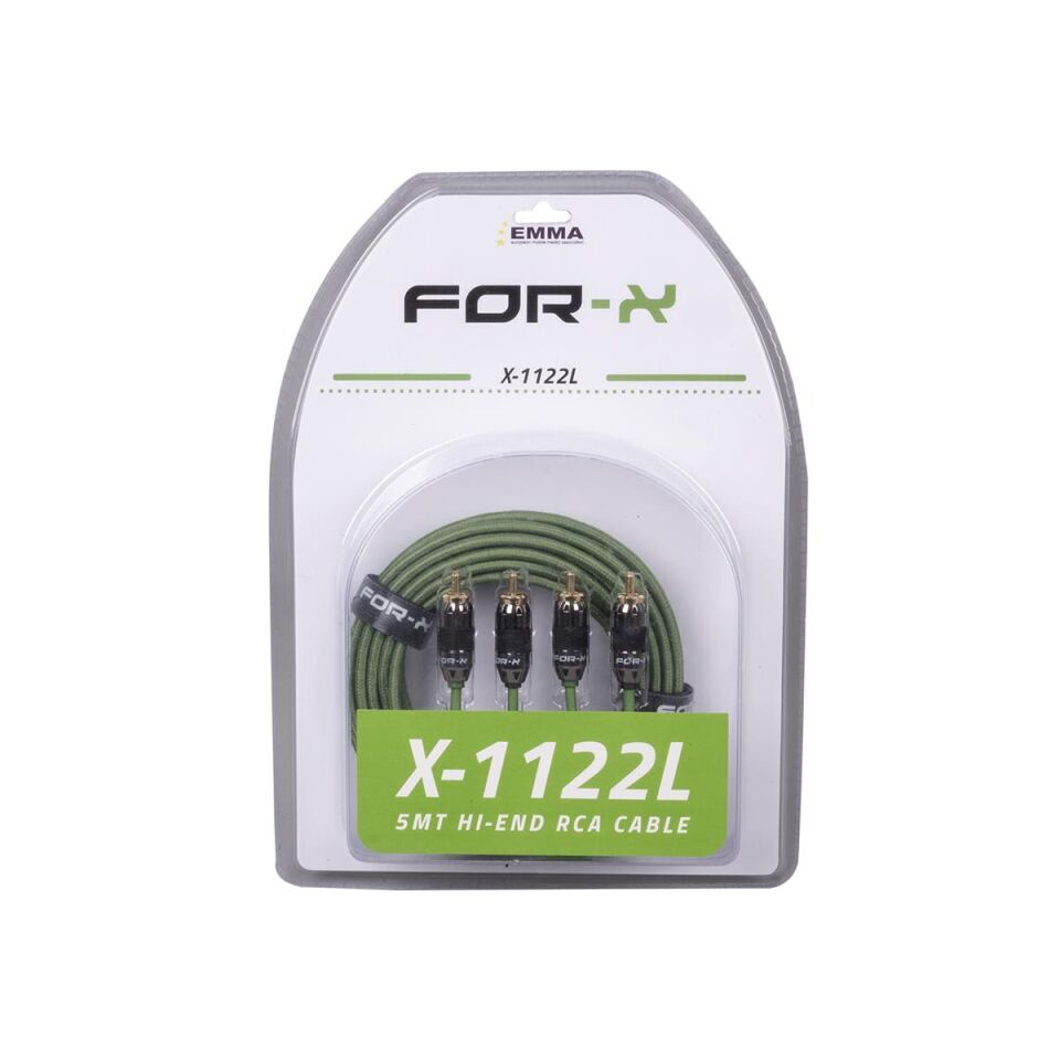 For-X X-1122L 5 Metre Yüksek Dereceli RCA Kablosu