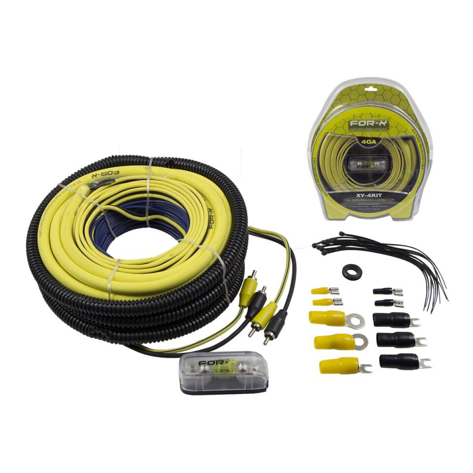For-X XY-4KIT 4GA Profesyonel Oto Amfi Bağlantı Kiti