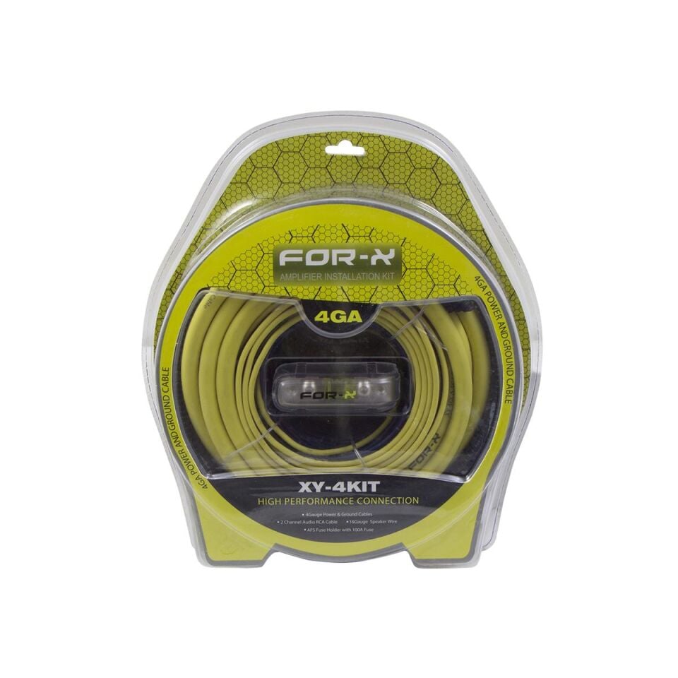 For-X XY-4KIT 4GA Profesyonel Oto Amfi Bağlantı Kiti