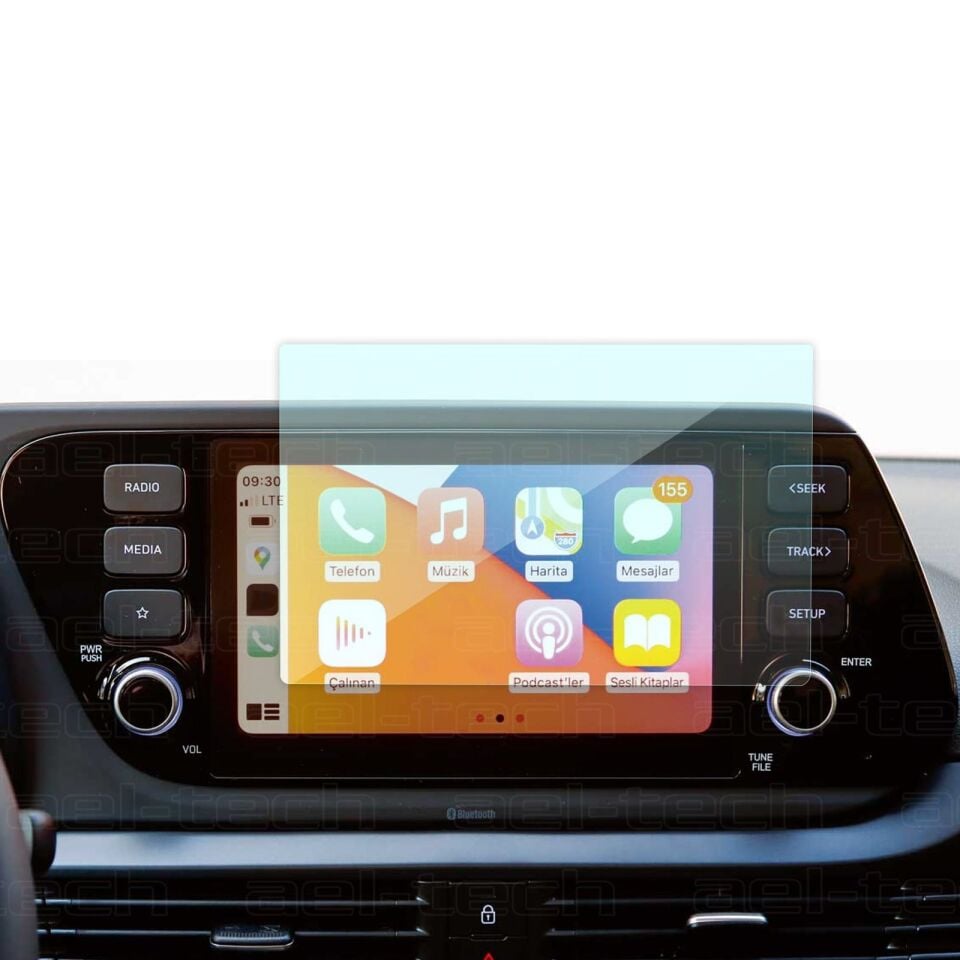 Hyundai Bayon 2021-2023 Uyumlu 8 İnç Navigasyon 9H Nano Ekran Koruyucu