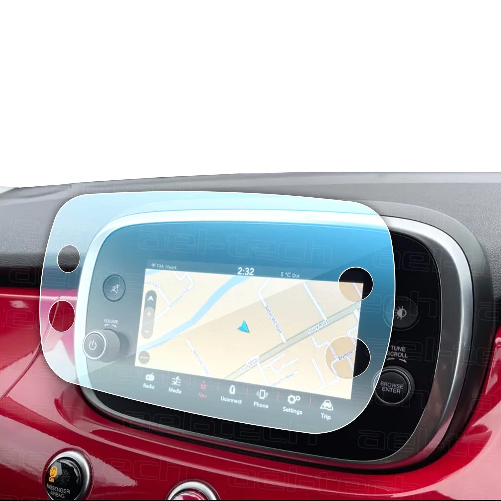 Fiat 500 X 2018-2020 Uyumlu 7 İnç 9H Nano Ekran Koruyucu