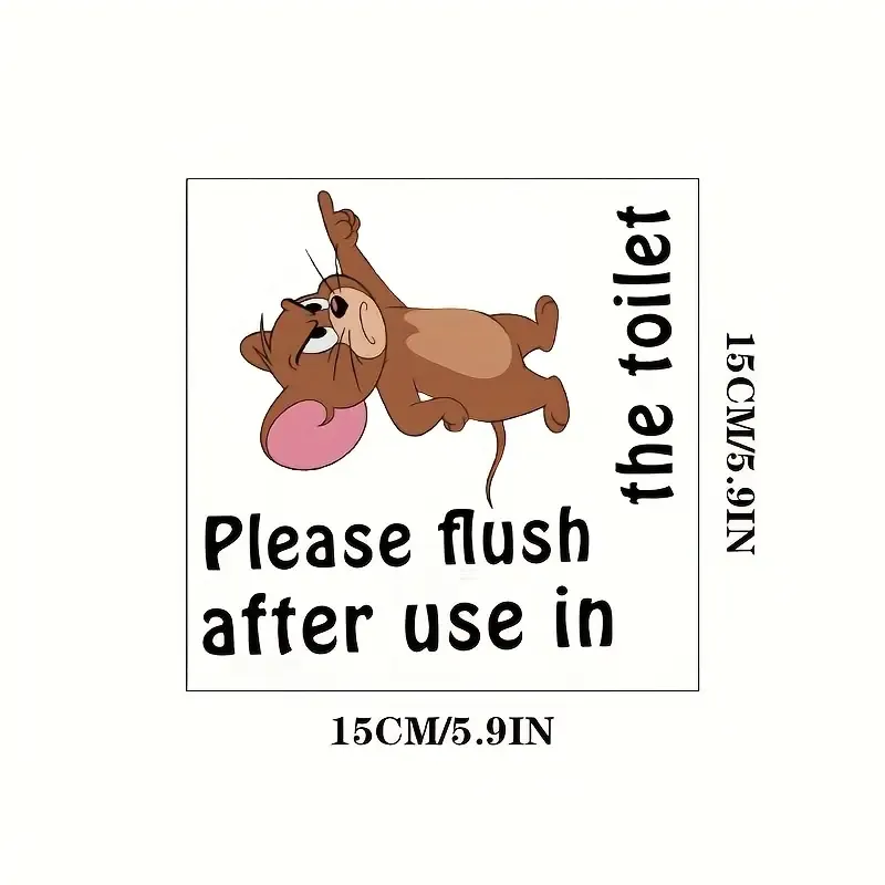 Fare Eğlenceli Hatırlatma Tuvalet Vinil Sticker
