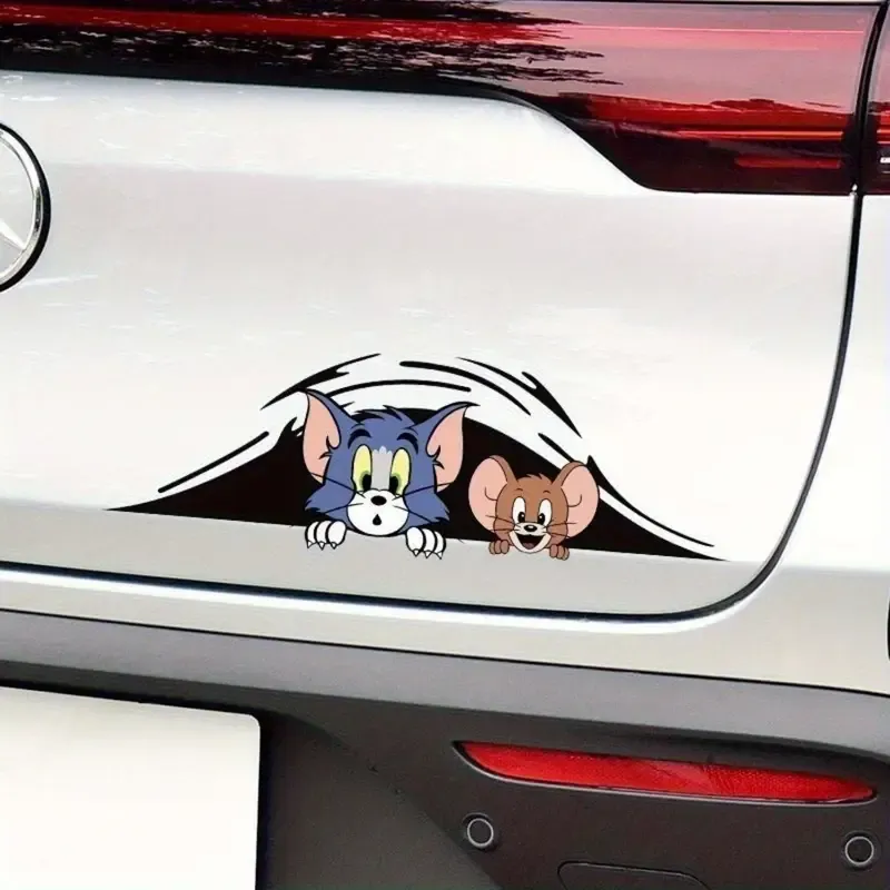 Kedi Fare Üç Boyutlu Araba Pencere Vinil Sticker