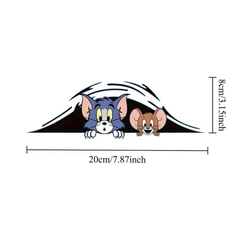 Kedi Fare Üç Boyutlu Araba Pencere Vinil Sticker