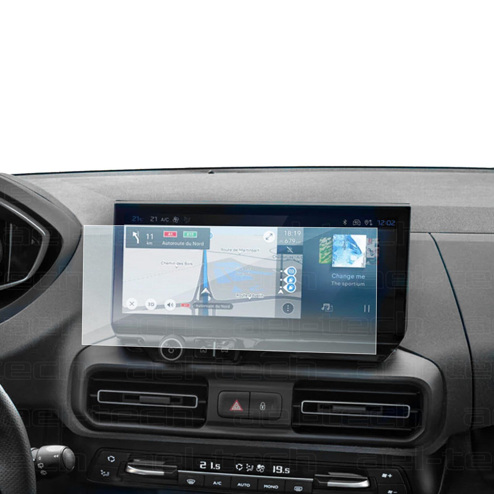 Peugeot Rifter 2024-2025 Uyumlu 10 İnç Navigasyon 9H Nano Ekran Koruyucu