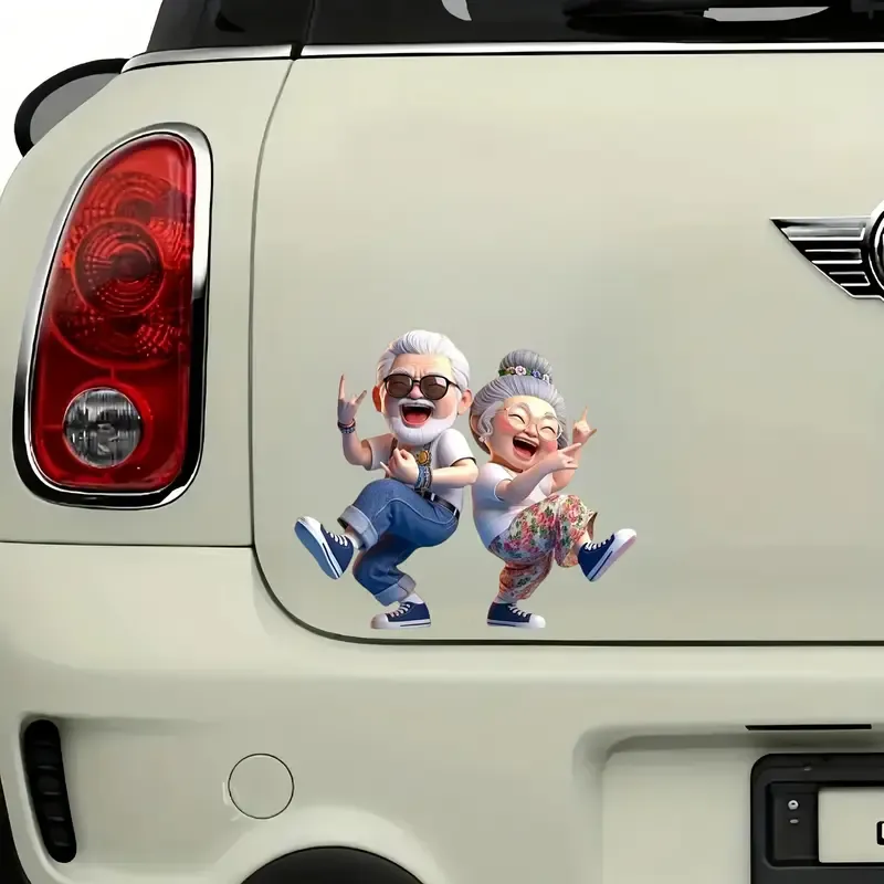 Eğlenceli Dans Eden Çift Vinil Sticker Su Geçirmez