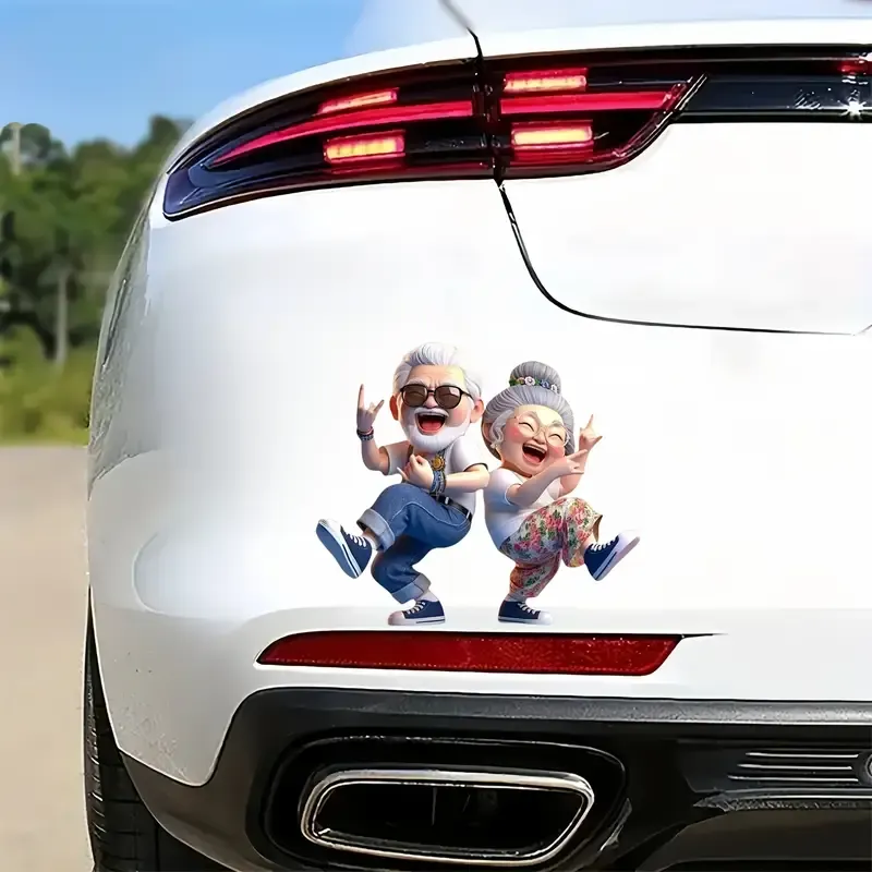 Eğlenceli Dans Eden Çift Vinil Sticker Su Geçirmez