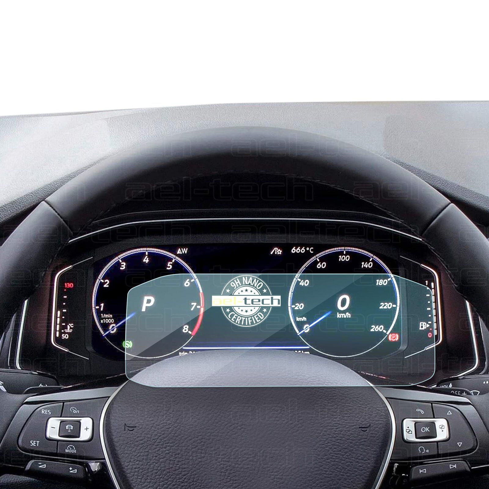 Volkswagen T-Roc 2019-2023 Uyumlu Dijital Gösterge 9H Nano Ekran Koruyucu