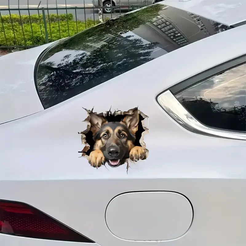 Sevimli Alman Çoban Köpeği Vinil Sticker