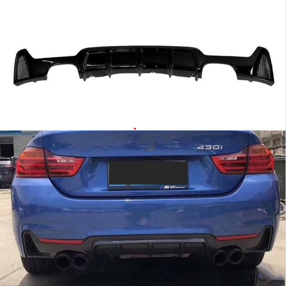 4 SERISI F32 - F36 UYUMLU 2014-2019 M DIFUZOR CIFT CIKIS KALIN PIANO BLACK