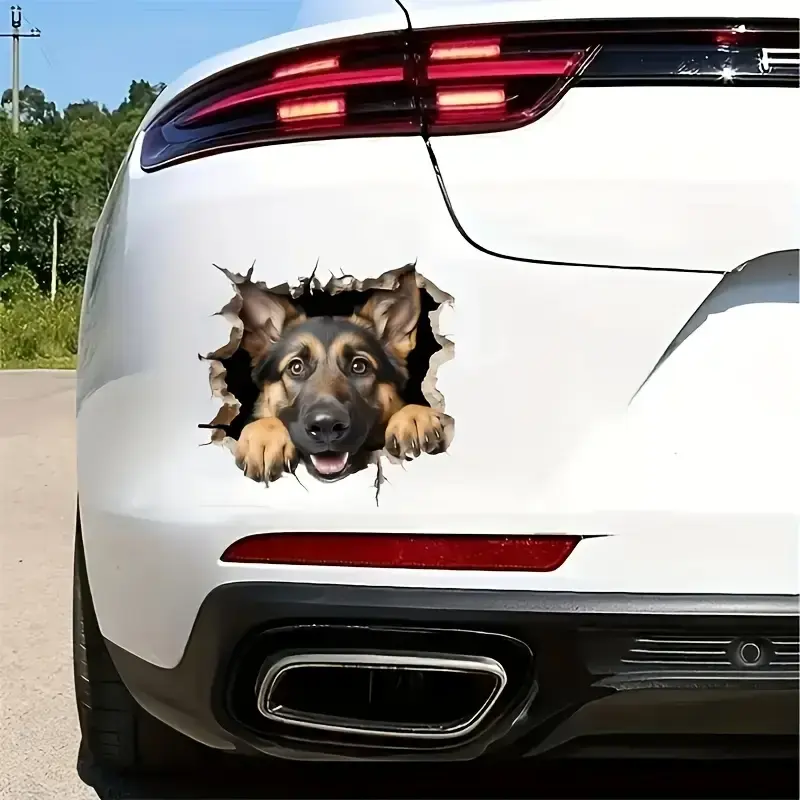 Sevimli Alman Çoban Köpeği Vinil Sticker