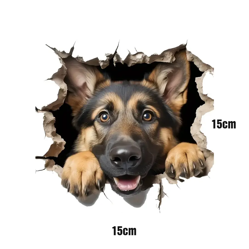 Sevimli Alman Çoban Köpeği Vinil Sticker