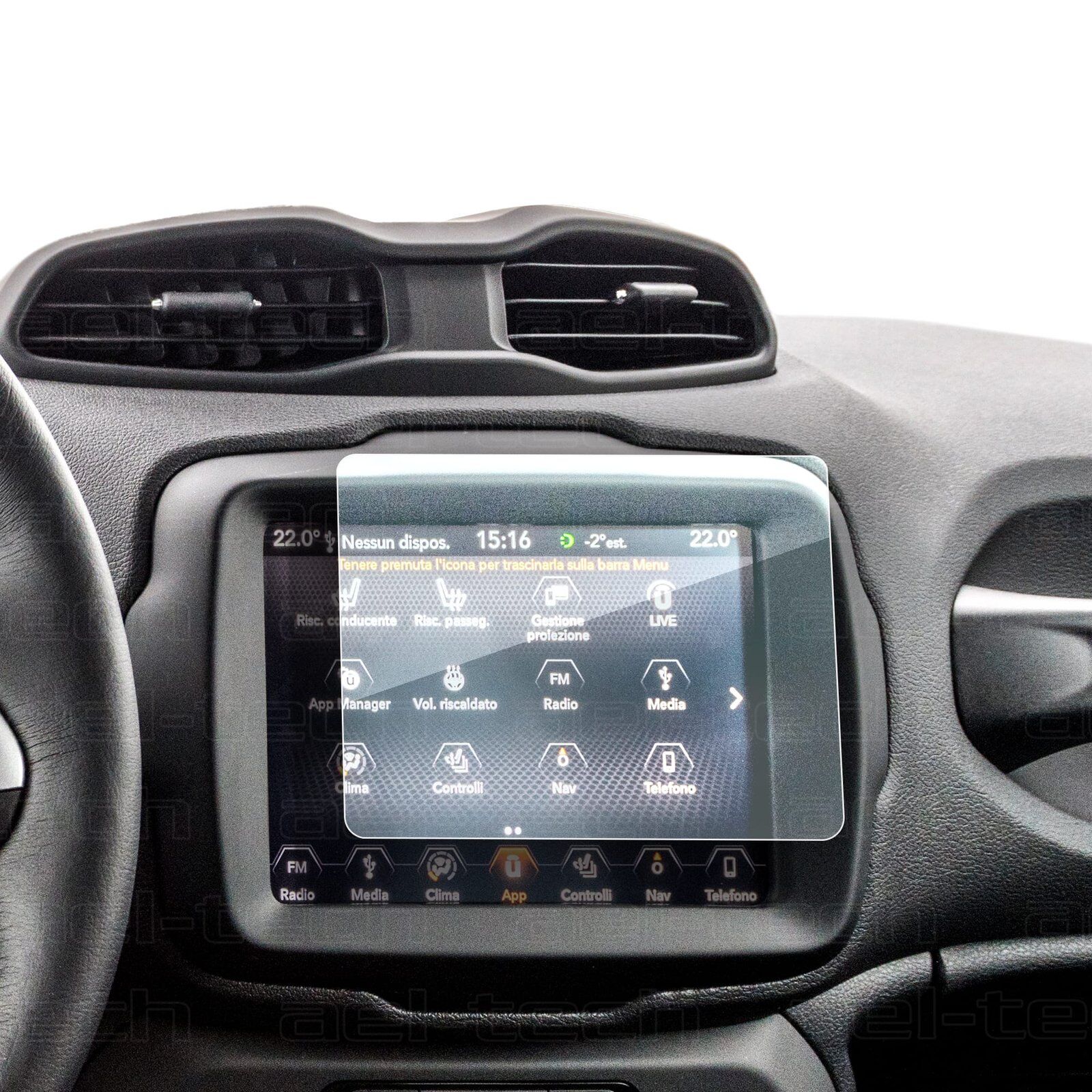 Jeep Renegade 2017-2021 Uyumlu 8.4 İnç Navigasyon 9H Nano Ekran Koruyucu