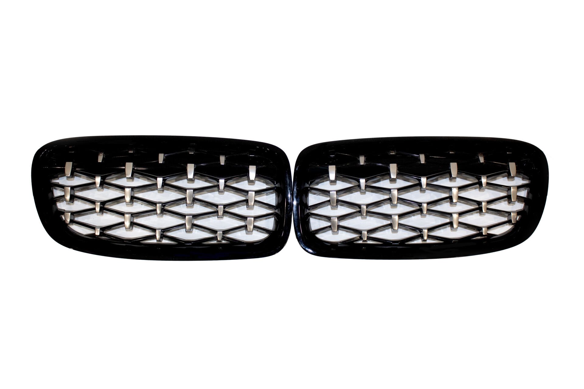 Bmw F30 3 Serisi Uyumlu  Diamond Ön Panjur Izgara Böbrek Piano Black ve  Krom 2011+