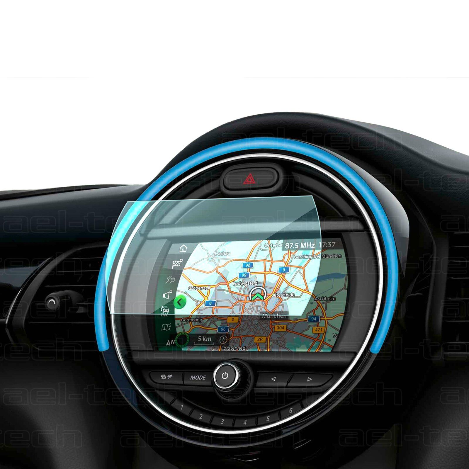 Mini Cooper Clubman 2018-2022 Uyumlu 8.8 İnç Navigasyon 9H Nano Ekran Koruyucu