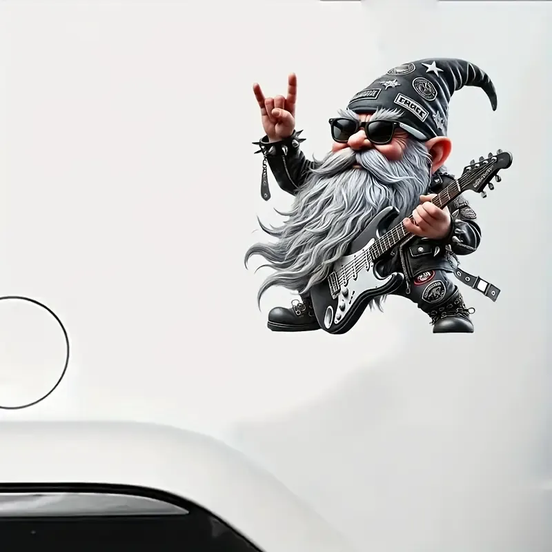 Rock Cüce 3D Vinil Araba Çıkartması