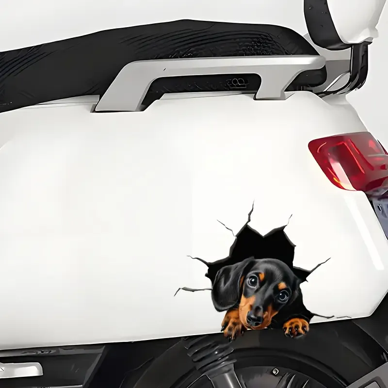 3D Sevimli Dachshund Araç Sticker,