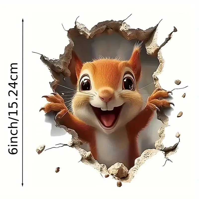 Sevimli Sincap Araç Vinil Sticker