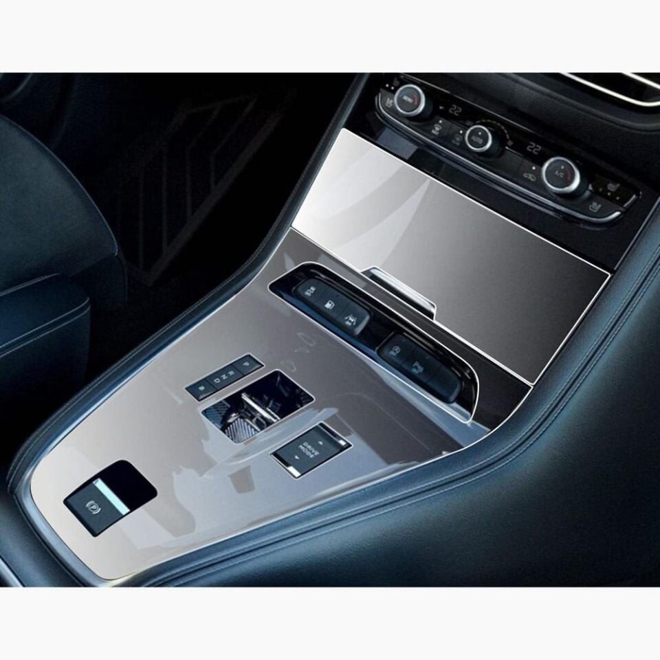 Opel Grandland Uyumlu Tuşlu Vites Etrafı Piano Black TPU Koruyucu 2'li Set