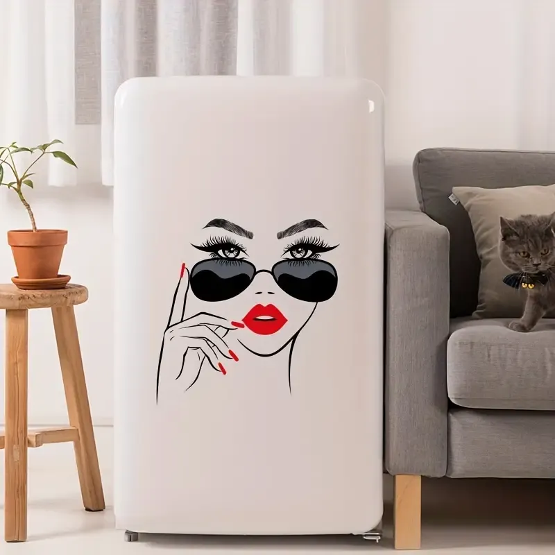 Gözlüklü Kız Araç Vinil Sticker