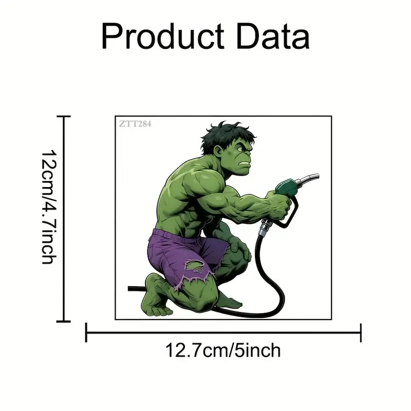 Komik Yakıt Deposu Kapağı Hulk Vinil Çıkartması