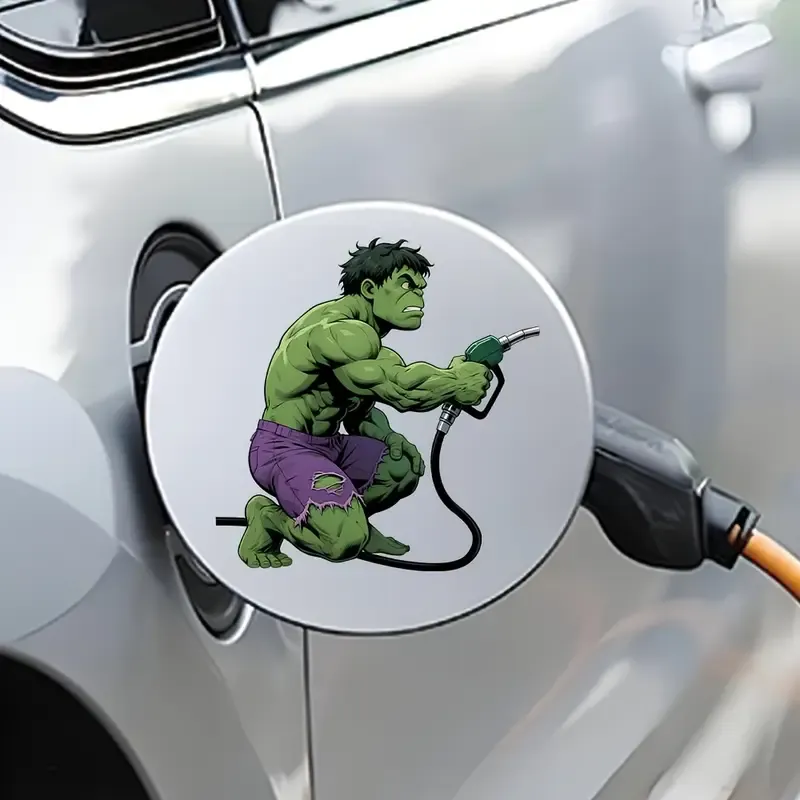 Komik Yakıt Deposu Kapağı Hulk Vinil Çıkartması
