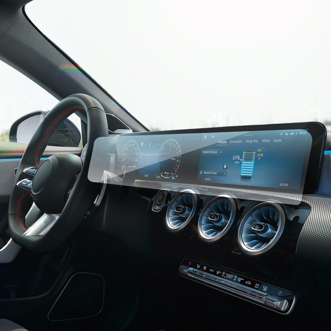 Mercedes CLA Navigasyon ve Gösterge Uyumlu 9H Nano Ekran Koruyucu 2019/2025