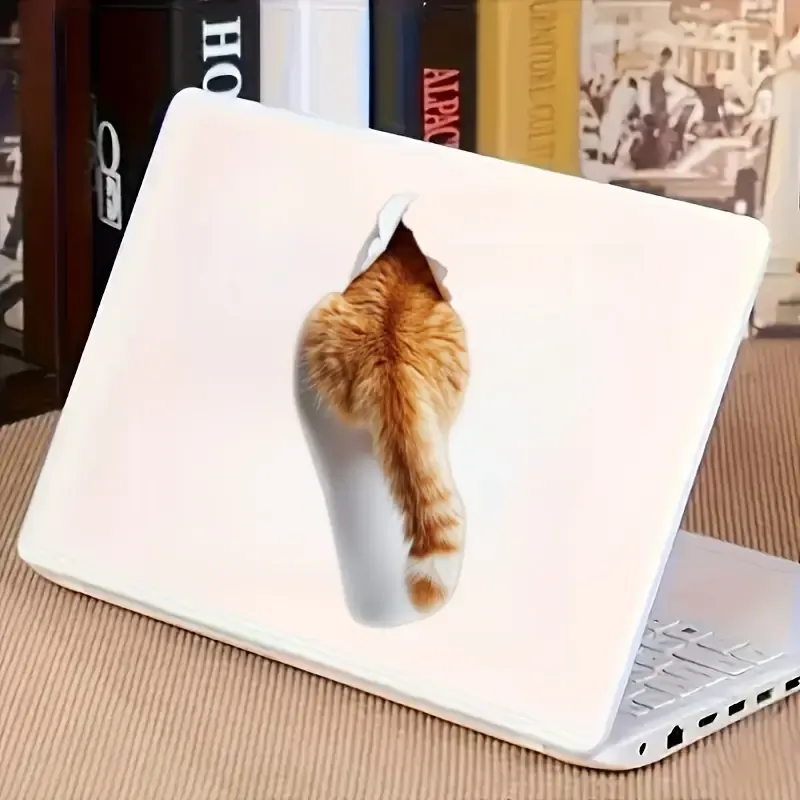 Duvarı Delen Eğlenceli Kedi Sticker