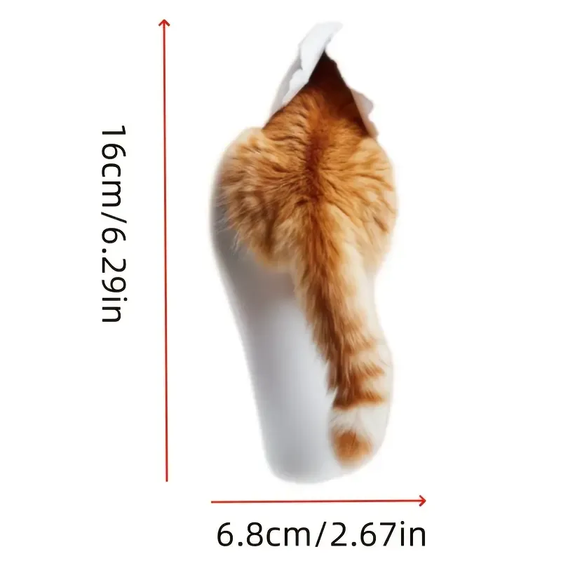 Duvarı Delen Eğlenceli Kedi Sticker