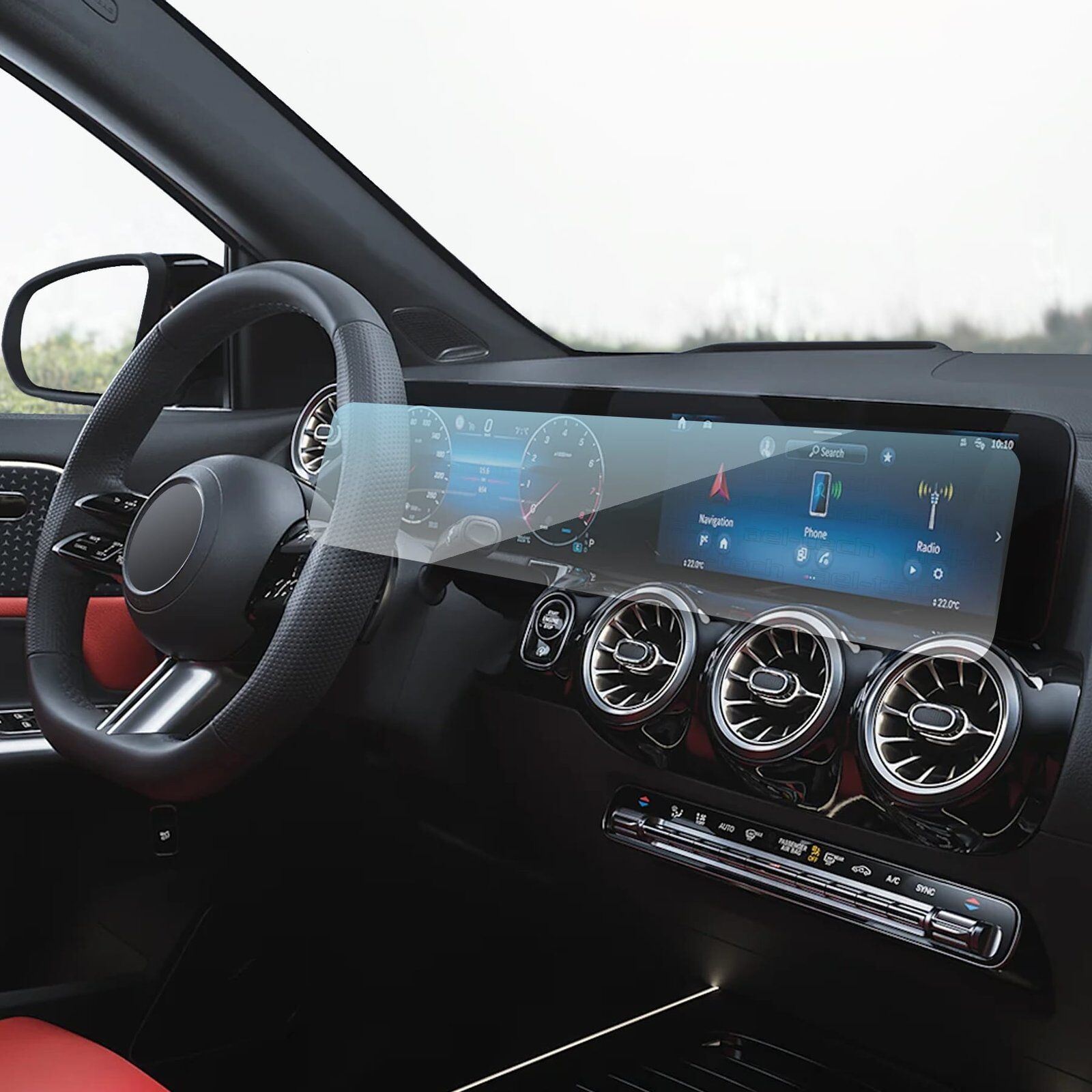 Mercedes GLA 10.25 inç Navigasyon ve Gösterge 9H Nano Ekran Koruyucu 2020 2025