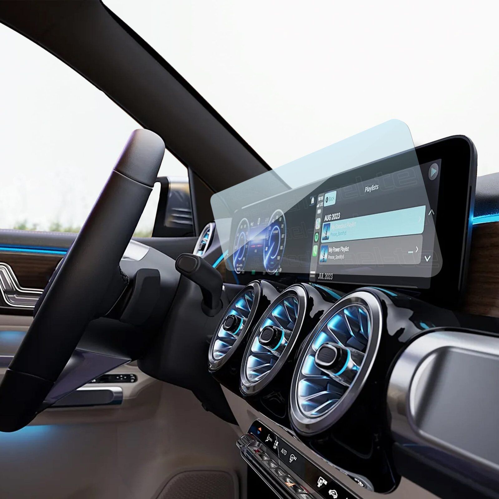 Mercedes EQB 10.25 inç Navigasyon ve Gösterge Uyumlu 9H Nano Ekran Koruyucu 2022 2025