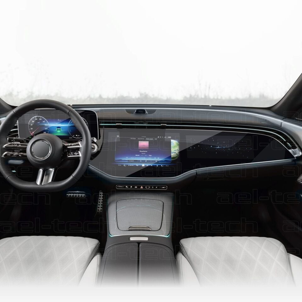 Mercedes E Serisi W214 Dijital Gösterge ve Navigasyon Uyumlu Nano Ekran Koruyucu 2li Set 2024 2025
