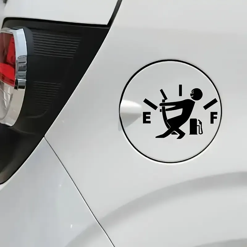 Komik Araba Yakıt Deposu Transfer Çıkartması