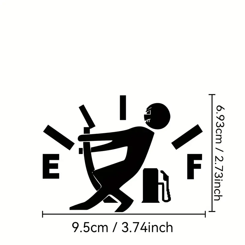 Komik Araba Yakıt Deposu Transfer Çıkartması