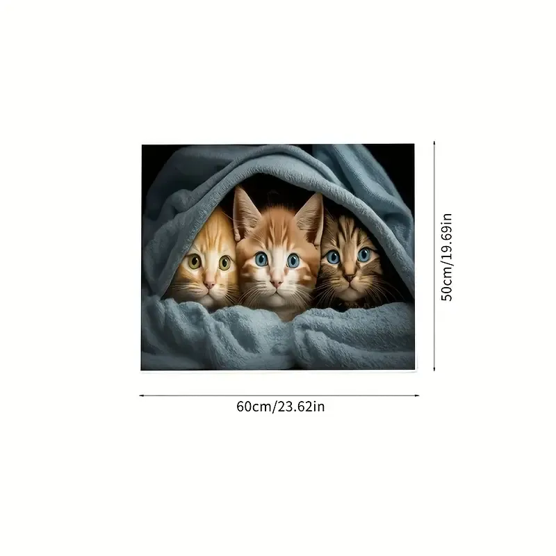 Sevimli Kediler Çamaşır Makinesi Üst Koruyucu