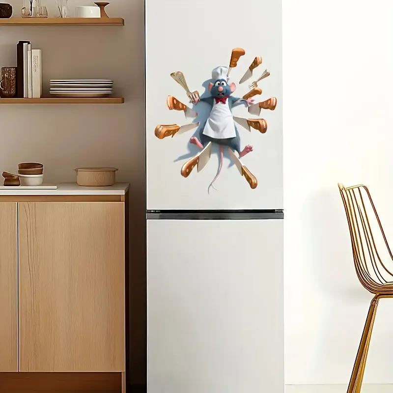 Remy Chef Kostüm Tasarımı PVC Kendinden Yapışkan Sticker